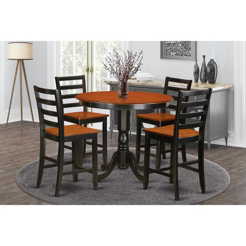 5 Pc pub Table set - Kitchen dinette Table and 4 bar stools.