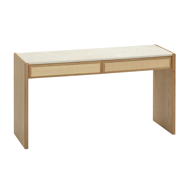 Paige Natural Oak Console/Desk