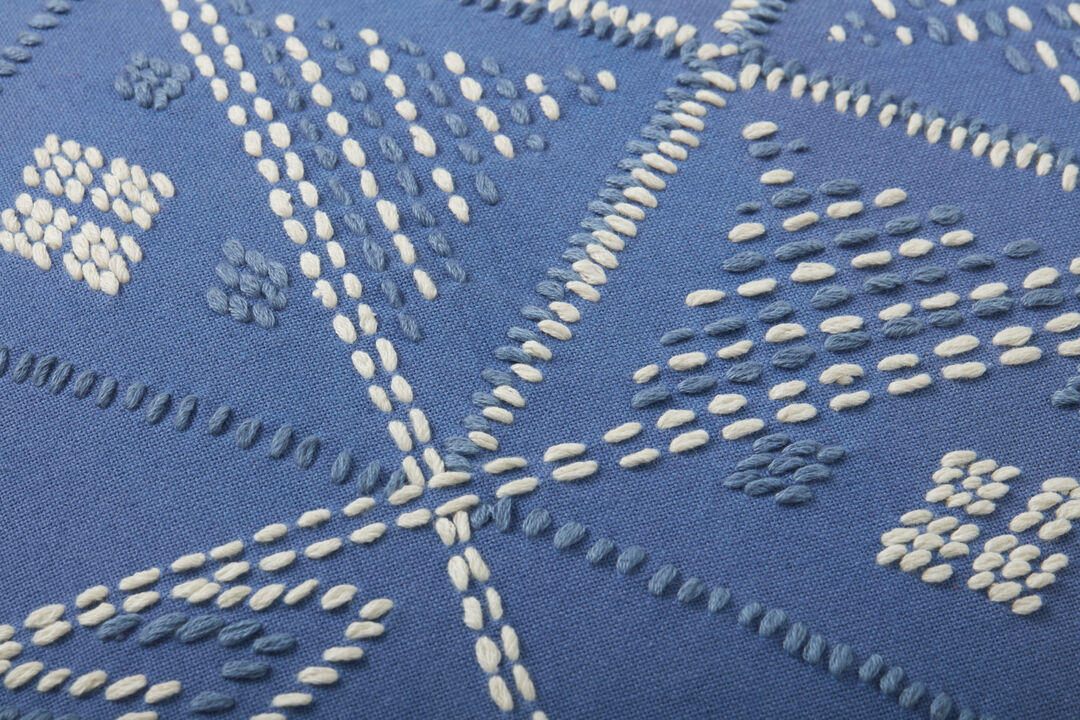 PLL0049 Blue/Ivory 18"x18" Down Pillow