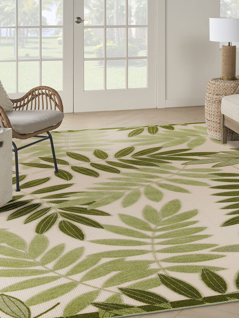Aloha ALH18 Ivory/Green 10' x 14' Rug