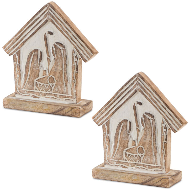 Set of 2 Holy Family Figurines for Christmas Décor and Holiday Religious Decorations