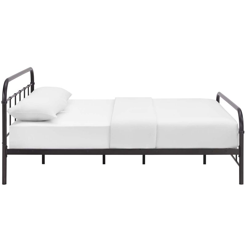 Modway Furniture  36.5 x 84.5 in. Maisie Queen Stainless Steel Bed Frame image number 3