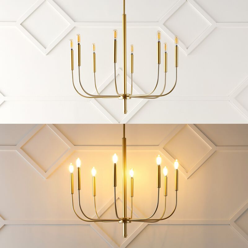 Amoros Modern Mid Century Iron LED Chandelier