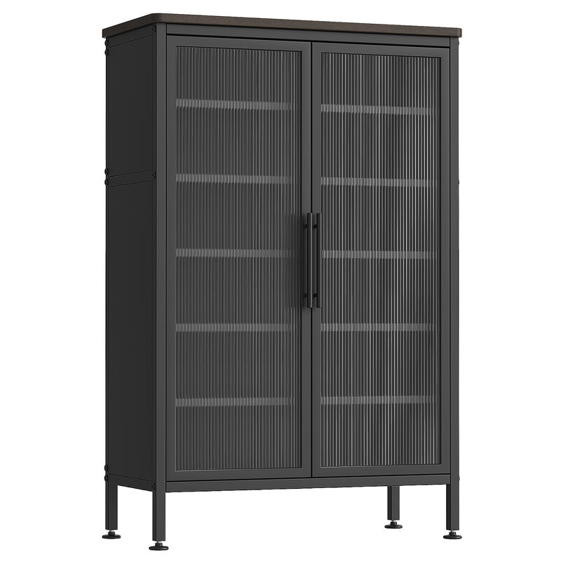 Sturdy Metal Shoe Rack, Adjustable Shelves, Heavy-Duty Storage Organizer Black.