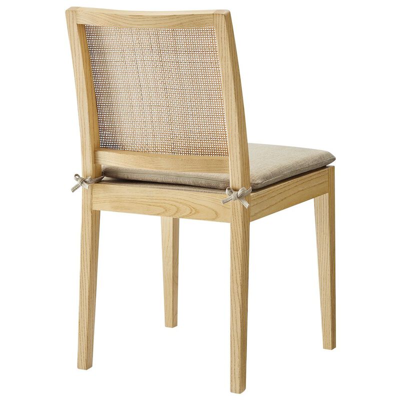 Ovard Wood and Rattan Dining Chair image number 4
