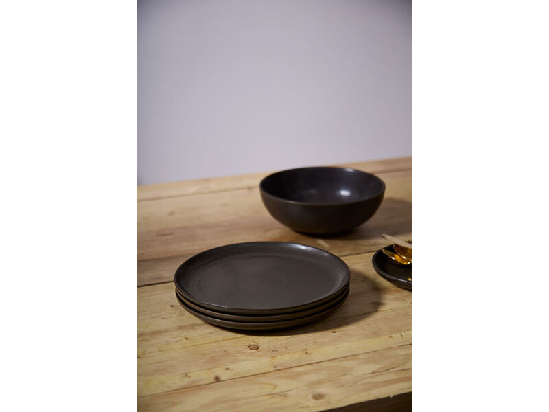 Kavala Dinner Plate II in Espresso (Set of 4)