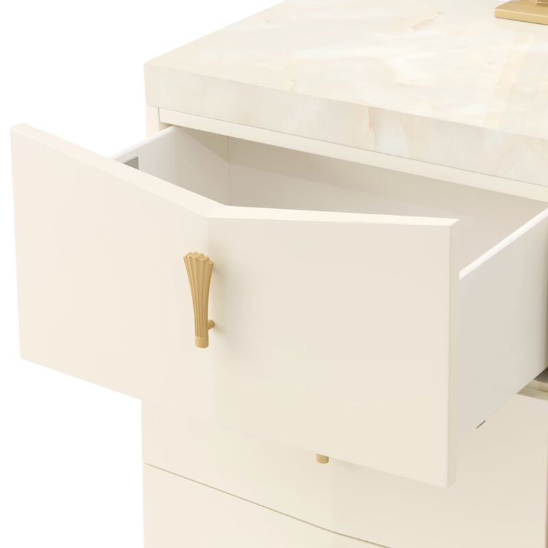 Michael Amini Fantosini Dresser - Creamy Pearl image number 7