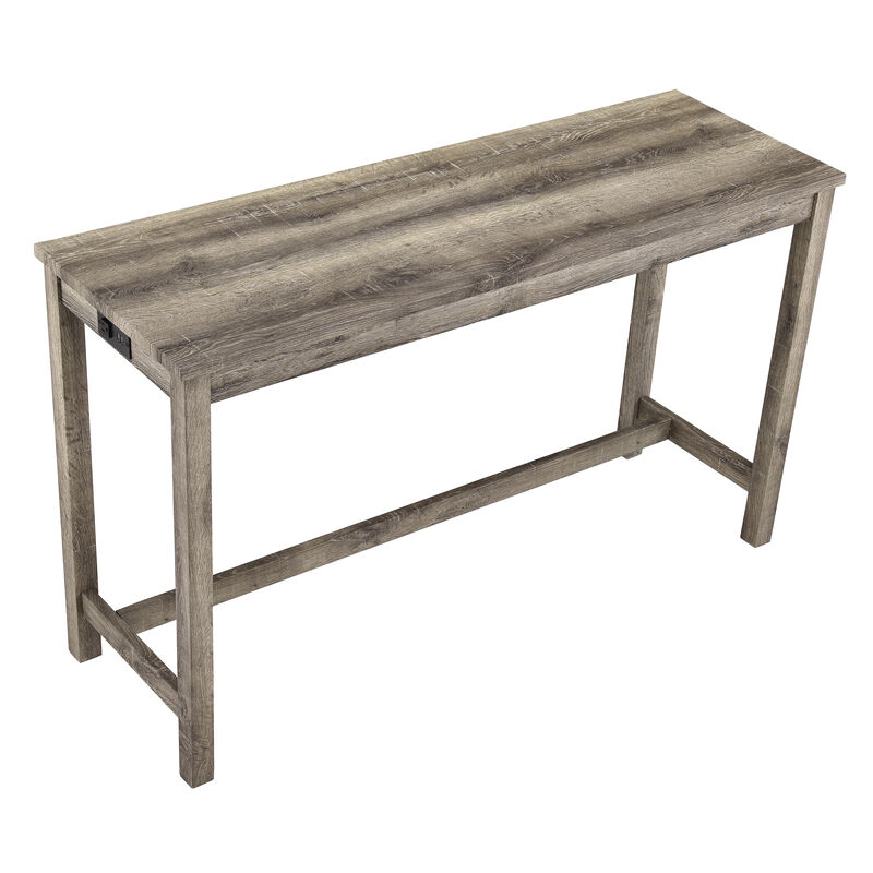 59 in. W Four Leg Wood Dining Table Seats 3