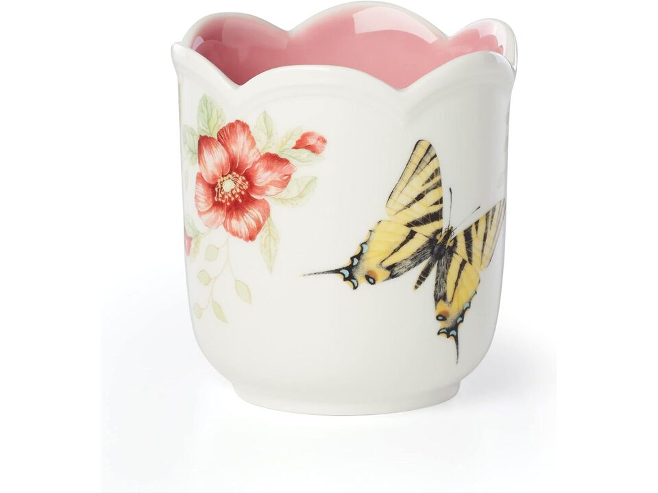Lenox Butterfly Meadow Scalloped Pink Citrus Candle, Multi