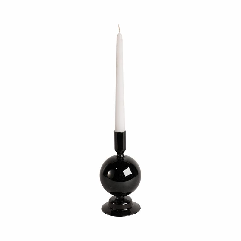 7" Glass Bubble Taper Holder image number 1