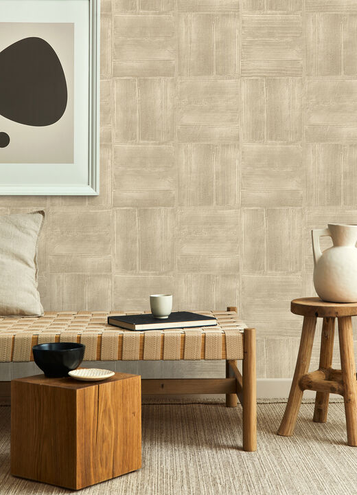 Jasper Neutral Block Texture Wallpaper