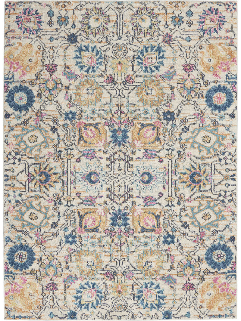 Passion PSN01 Ivory/Multicolor 5' x Round Rug