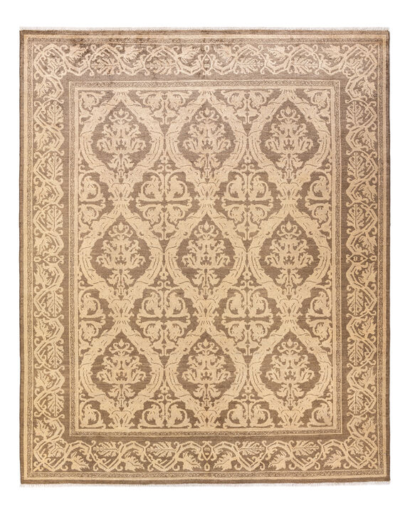 Eclectic, One-of-a-Kind Handmade Area Rug  - Ivory, 7' 10" x 9' 8"