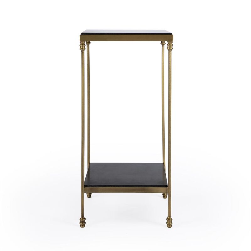 Butler Specialty Imogen Iron and Granite Side Table, Black