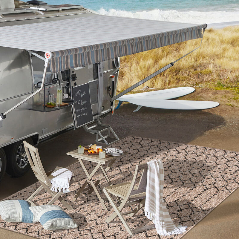 Ourika Moroccan Geometric Textured Weave Indoor/Outdoor Area Rug