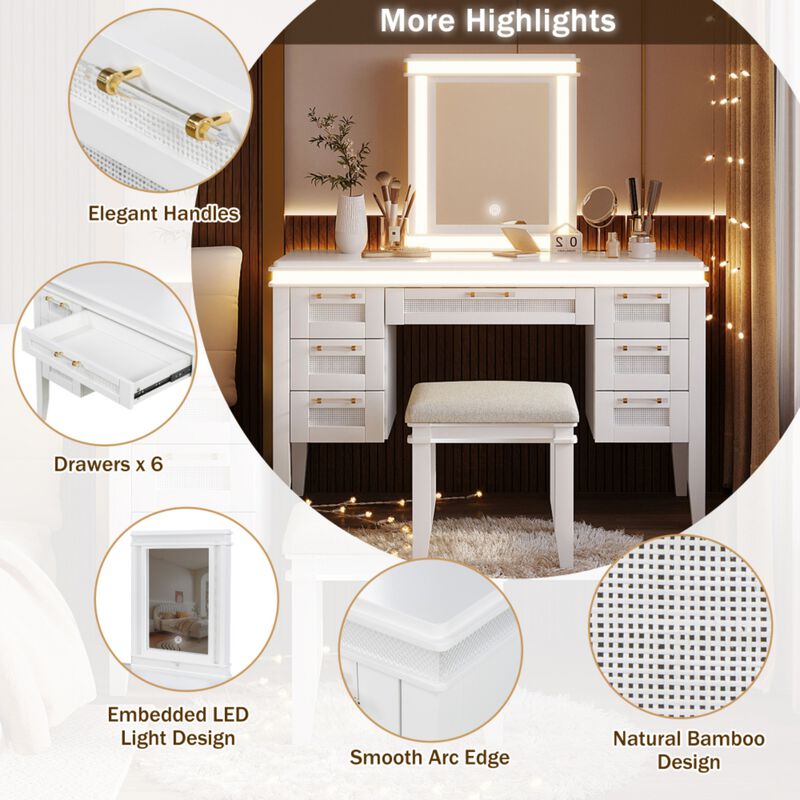 Vabsak LED Lighted Vanity Set image number 5