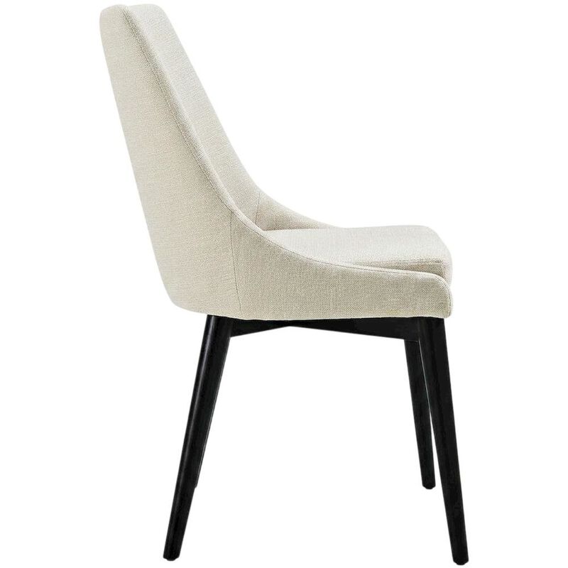 Fabric-Upholstered Dining Chair with Cushioned Seat, Orange image number 1