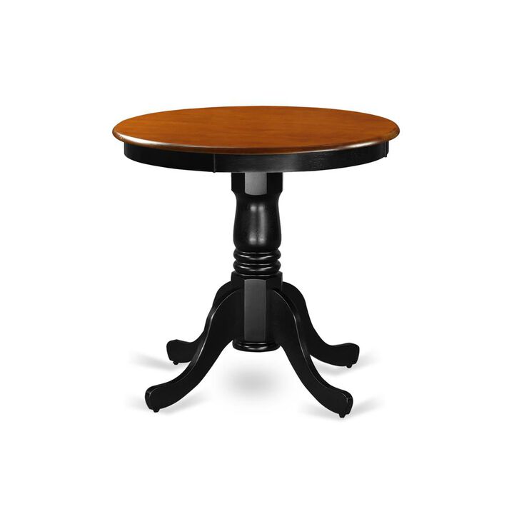 East West Furniture Dining Table Black & Cherry