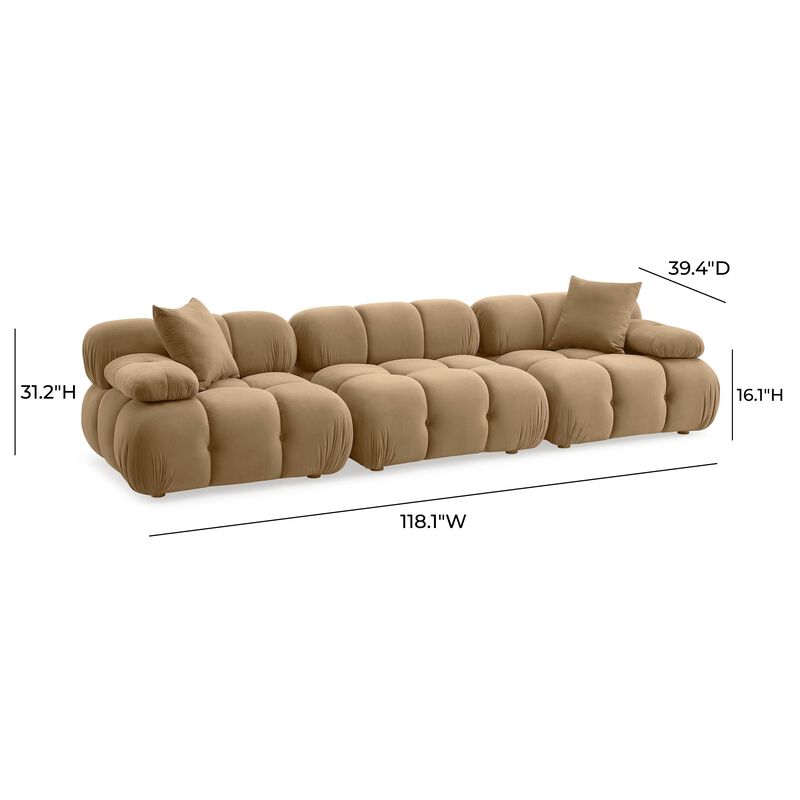 Calliope Cream Vegan Shearling Modular Sofa