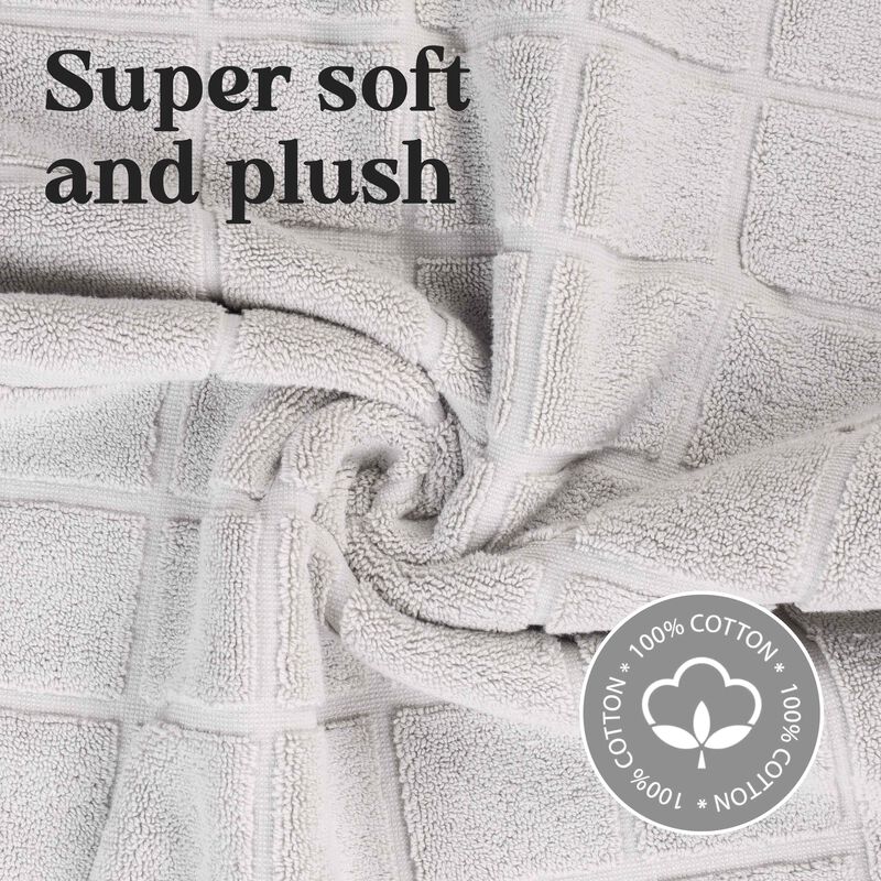Washable Cotton Checkered Bath Rug Set of 2 for Bathrooms image number 2