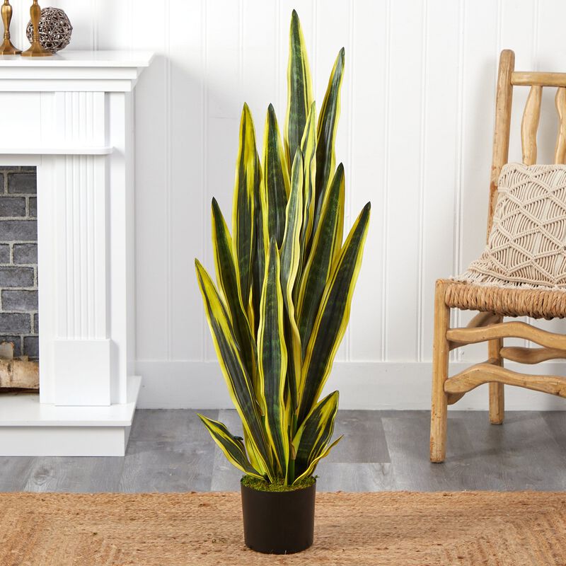 Hivvago 4" Sansevieria Artificial Plant