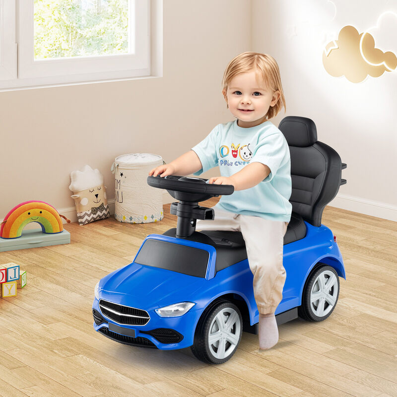 3 in 1 Toddler Ride On Push Car with Canopy Sliding Function and Stroller image number 4