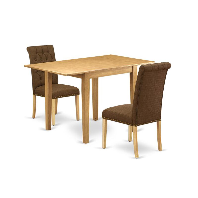 Dining Room Set Oak, NDBR3-OAK-18