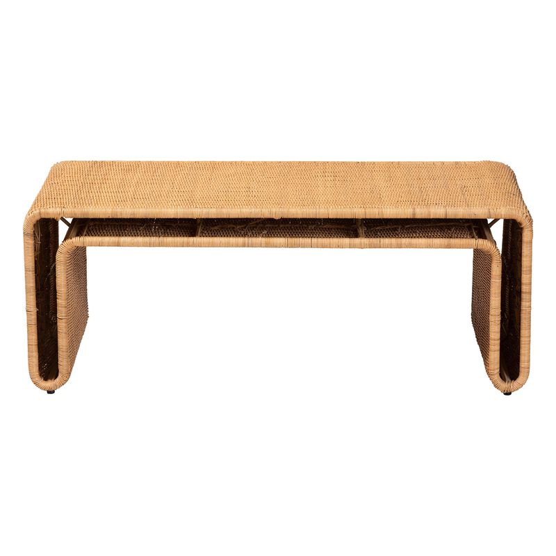 bali & pari Nevada Bohemian Light Honey Rattan Coffee Table