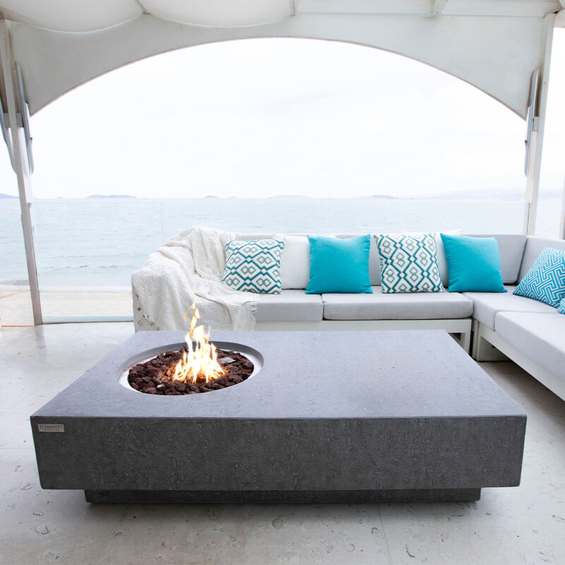 Elementi Metroplis Concrete Outdoor Patio Fire Pit Table image number 1