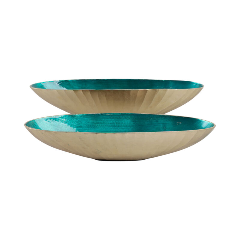 S/2 Oval Metal Bowl W/ Enamel image number 3