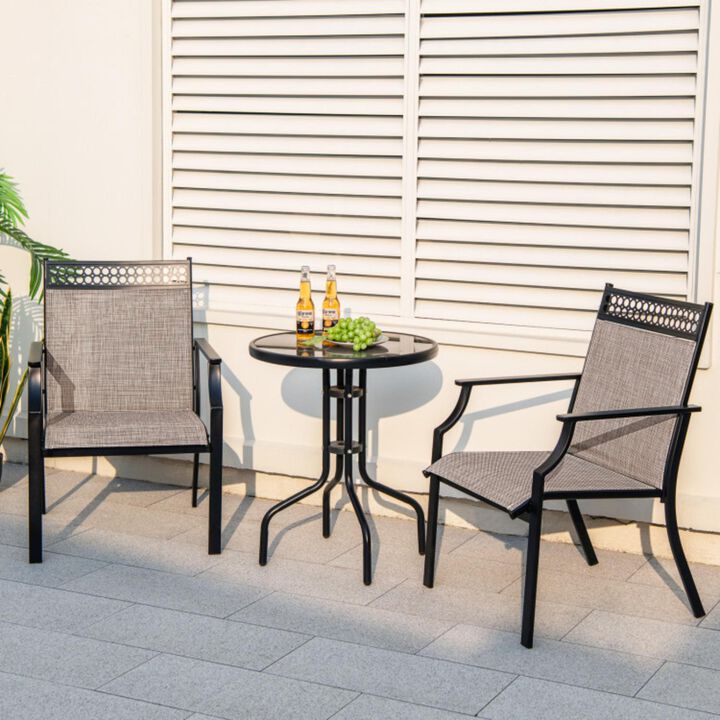 Hivvago Patio Chairs Set of 2 with All Weather Breathable Fabric