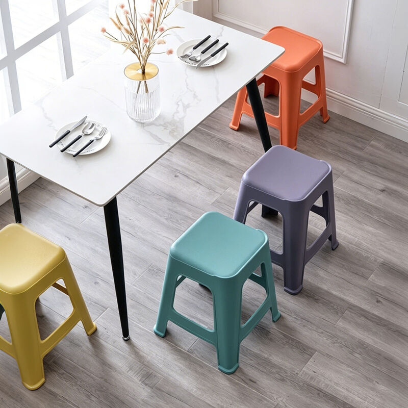 Gudwer 5 Pack Stackable Plastic Stools image number 1