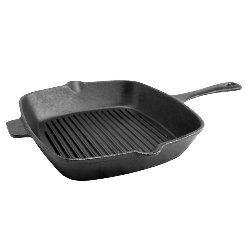 General Store Addlestone 10 inch Square Preseasoned Cast Iron Grill Pan