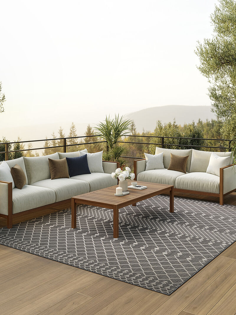 Positano POS02 Charcoal 7' x 10' Rug image number 9