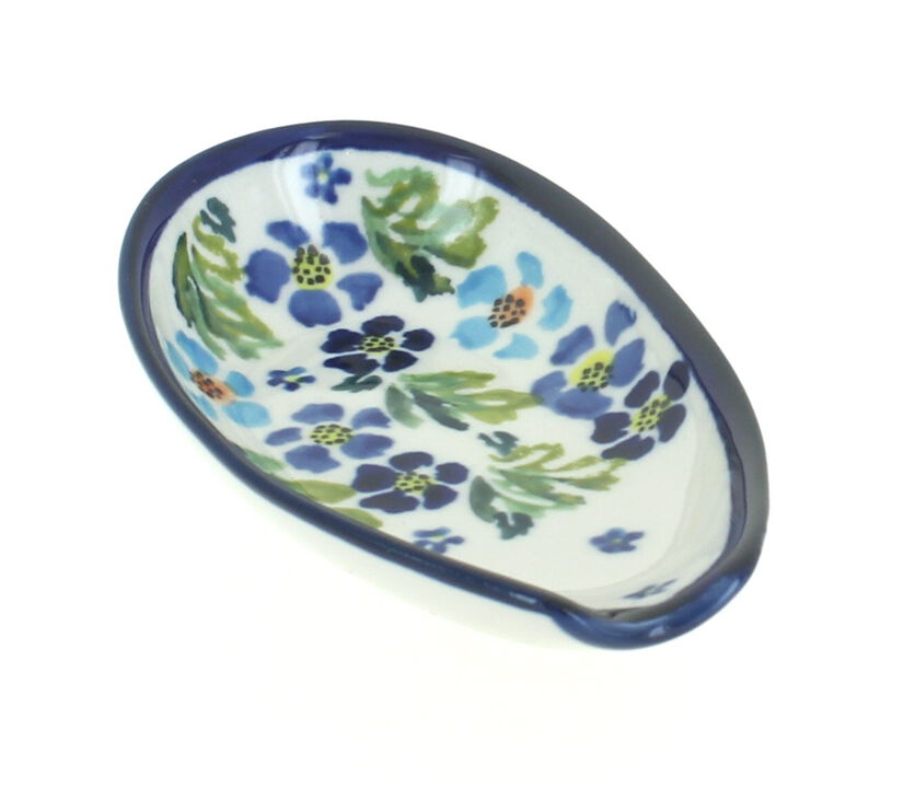 Blue Rose Polish Pottery Kalina Small Spoon Rest