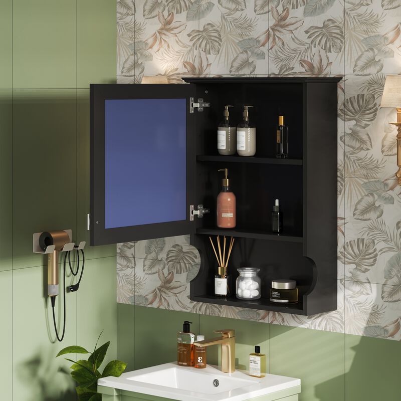 ELEMENT ACE Wall Mounted Bathroom Storage Cabinet with Mirror and Adjustable Shelf image number 5