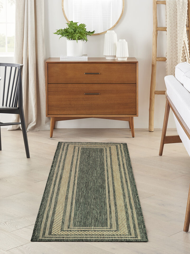 Horizon Indoor/Outdoor HOZ03 Green 2'2" x 8' Rug