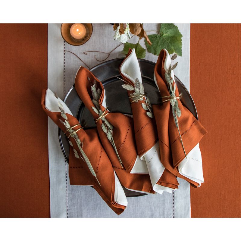 Linen Dinner Napkins - Classic Hemstitch