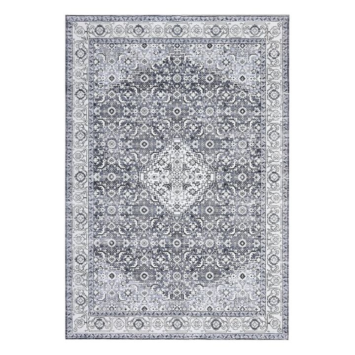 Washable 5x7 ft Area Rugs for Living Room Rug Bedroom RugCarpet Neutral Moody Vintage Traditional Dining Room Rugs Office Soft Comfortable Non Slip