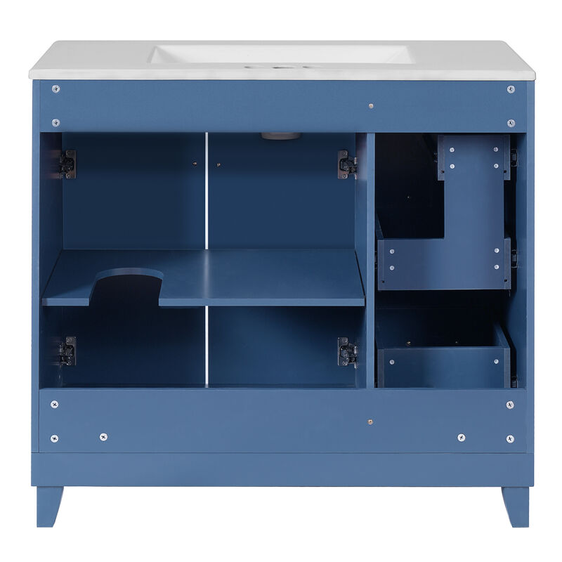 Merax 36" Modern Bathroom Vanity with Ceramic Sink