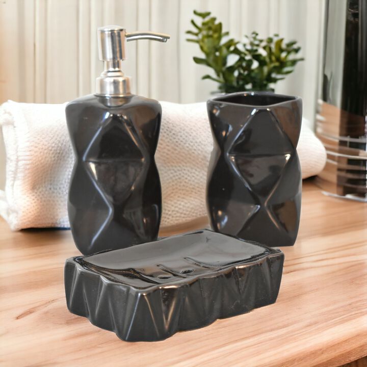 Artisan Furniture Sindri Black Bathroom Set of 3