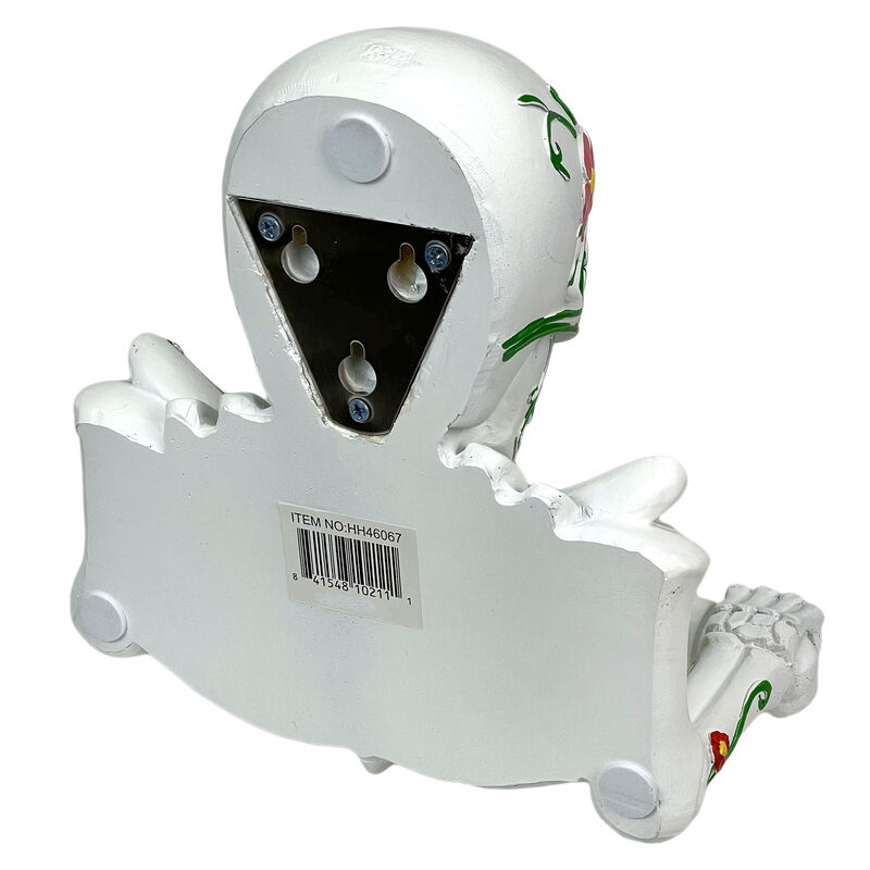 Smelly Skelly White Day of the Dead Sugar Skull Toilet Tissue Holder image number 3