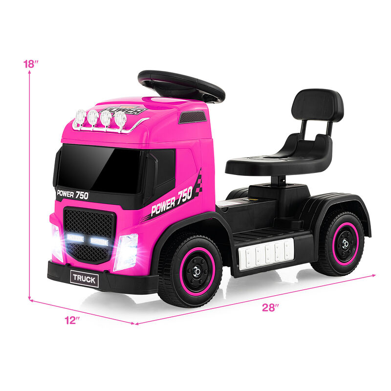 6V Battery Powered Ride On Truck for Kids with Adjustable Seat and Outdoor Play image number 2
