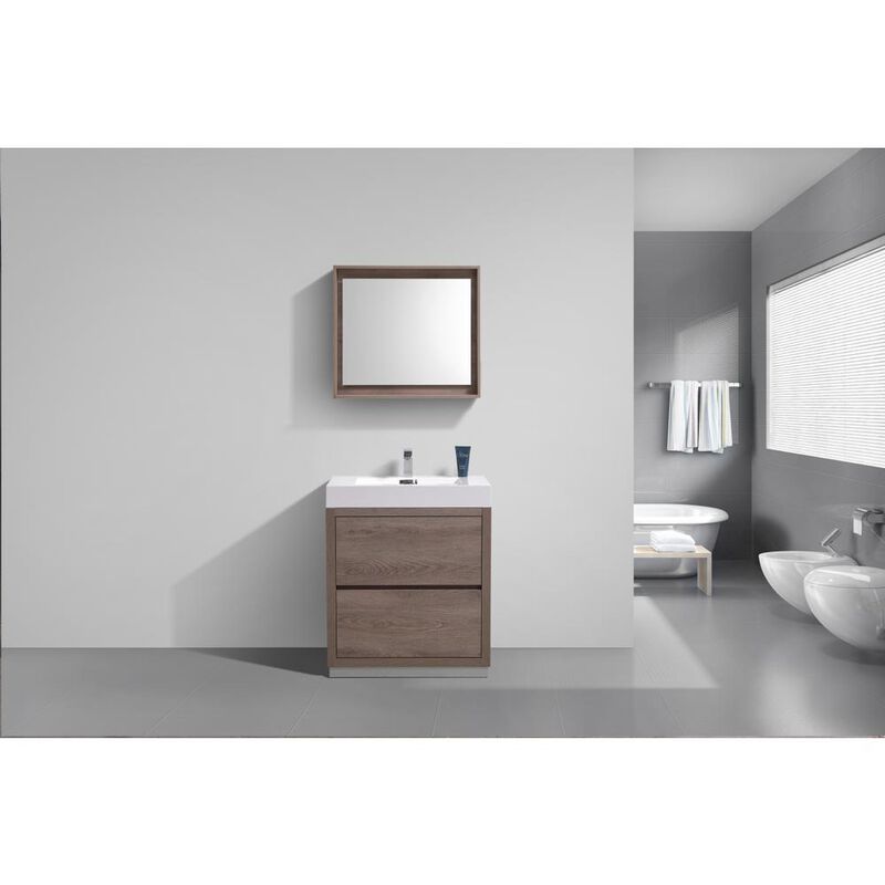 Kubebath Bliss 24 Butternut Free Standing Modern Bathroom Vanity