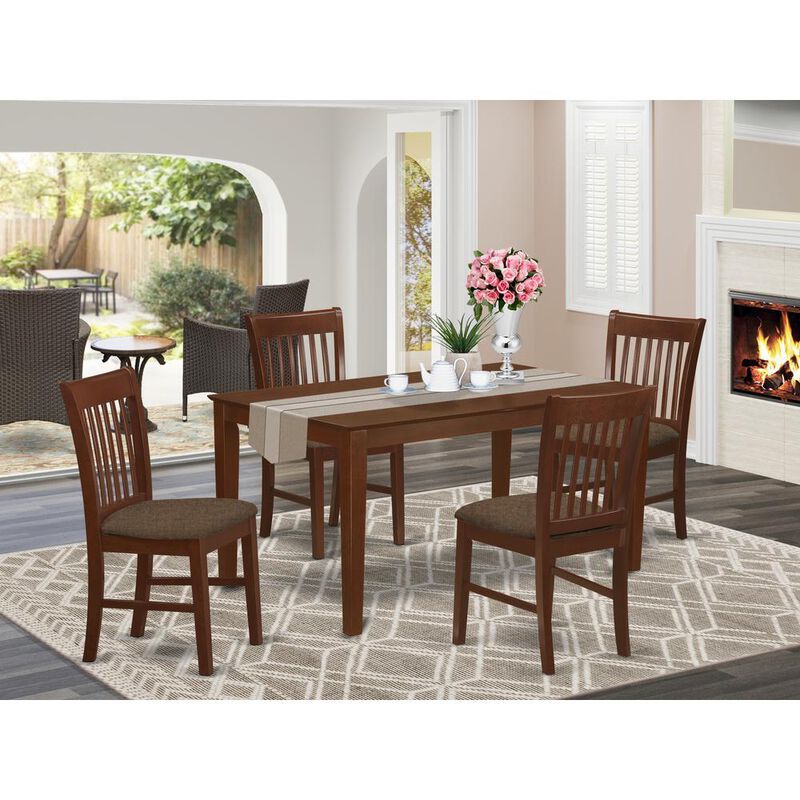 5 PC Dining room set-Dining Table and 4 Dining Chairs