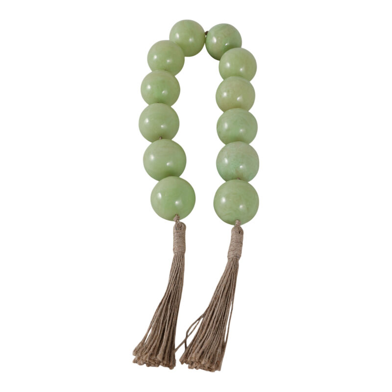 40'' Swirled 2" Resin Beaded Garland, Sage Green image number 2