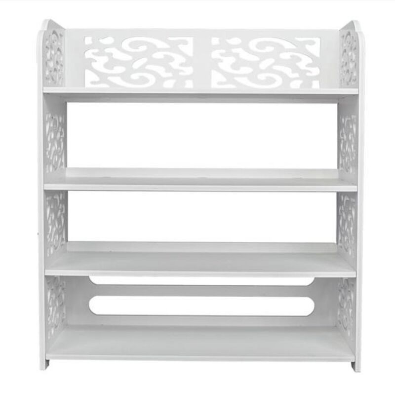 Four-Tier Carved Shoe Rack – Elegant and Space-Saving Shoe Storage Solution