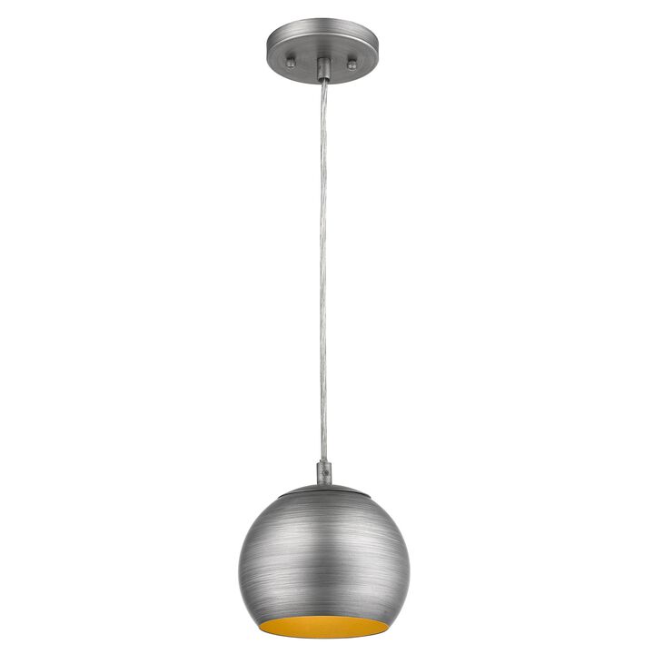 Hivvago Light Gray and Gold Hanging Dome Light