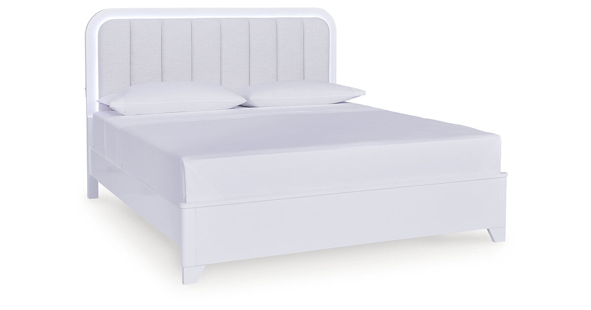 Frostlyn California King Upholstered Panel Bed