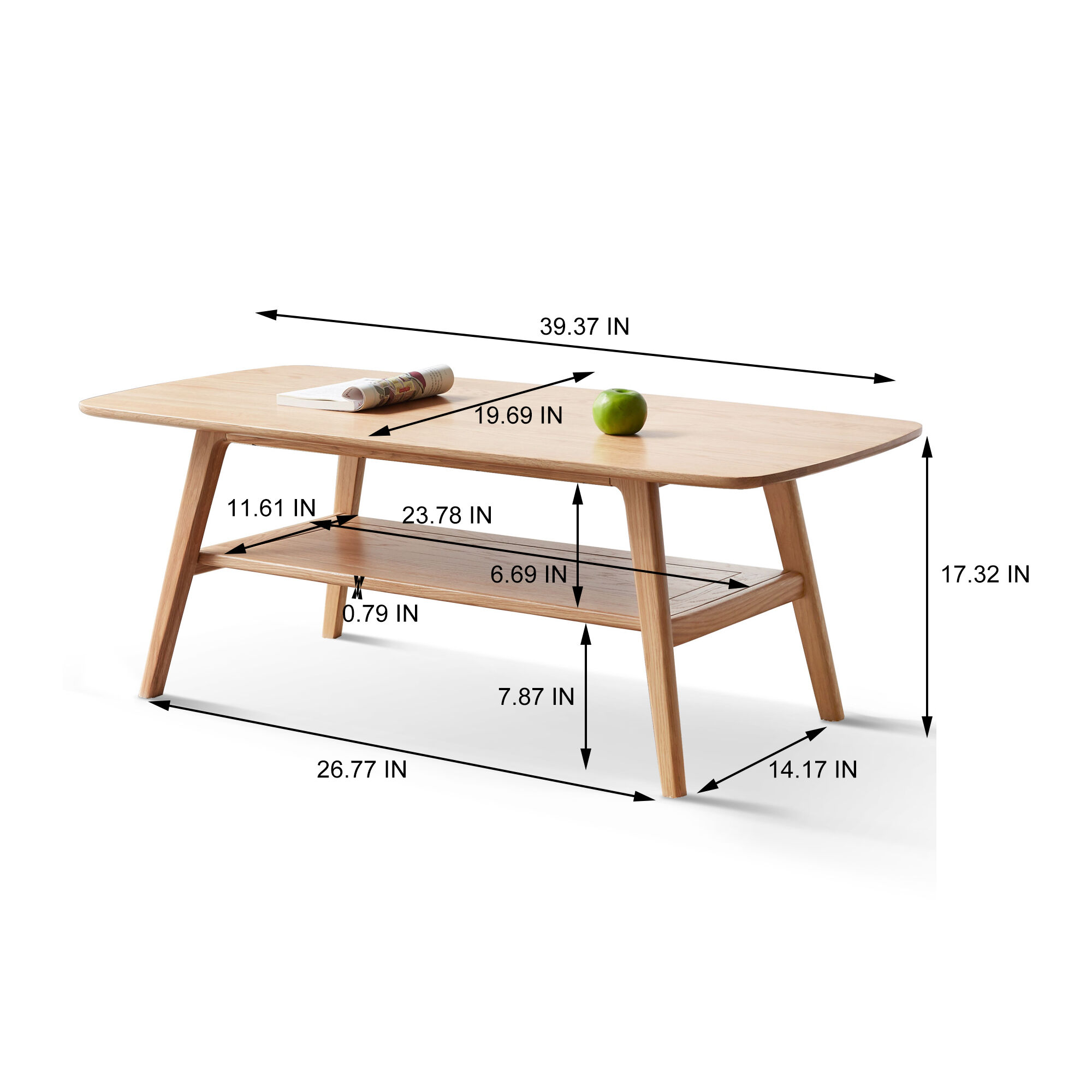 Center table Low Table 100% solid wood Top plate Desk Coffee table